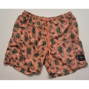 Spicy Tuna Men's Swim Trunks Small pink/green pineapple‎ design drawstring swim